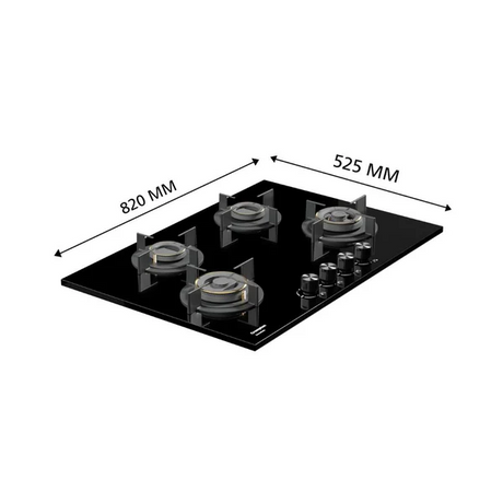 Crompton 82cm 4 Burner Hob Sensosafe HOB-SSDC824-MBL-Built-In Gas Hob