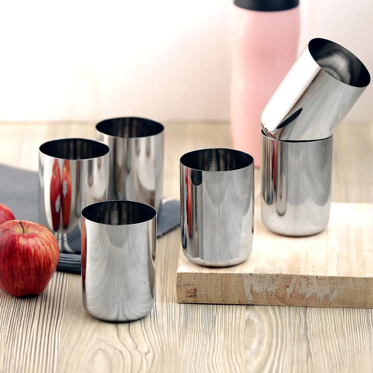 Royal Stainless Steel Glass Set of 6-400ml Each