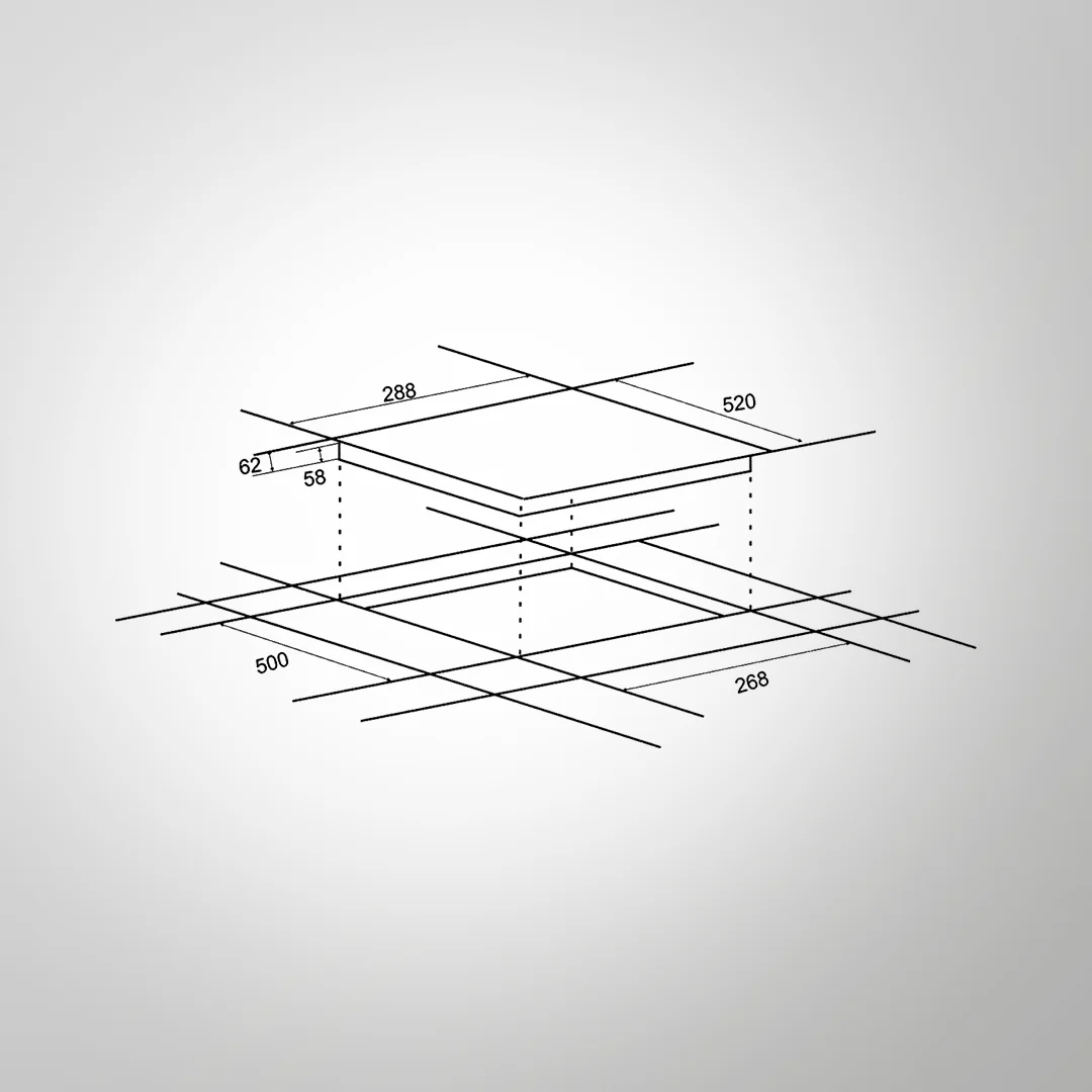 IND 32 – 2-Zone Built-in Induction Hob with Flex Zone, Schott Glass, and Power Boost