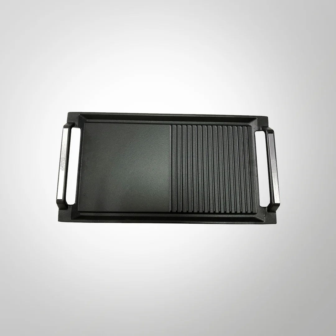 INDHP-BBQ – Cast Iron BBQ Grill Pan for Induction Hobs, Pre-Seasoned