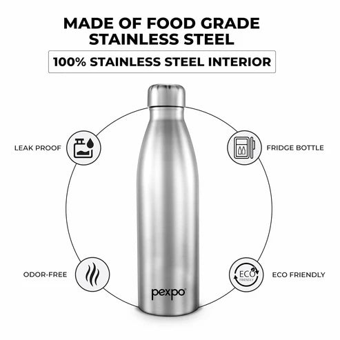 Pexpo Genro SS Water Bottle 700 ml Silver