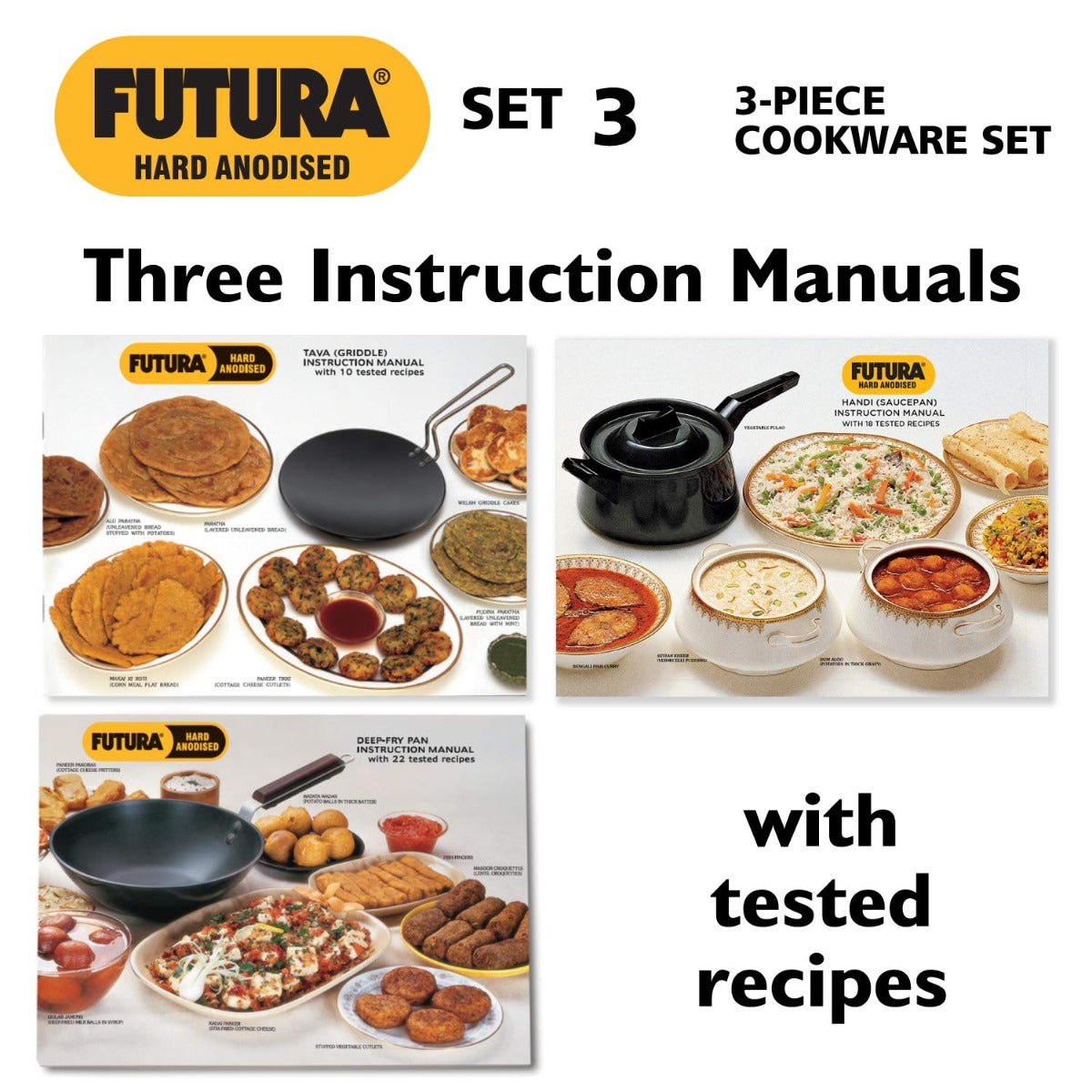 Buy Hawkins Futura Hard Anodised Cookware Set 3