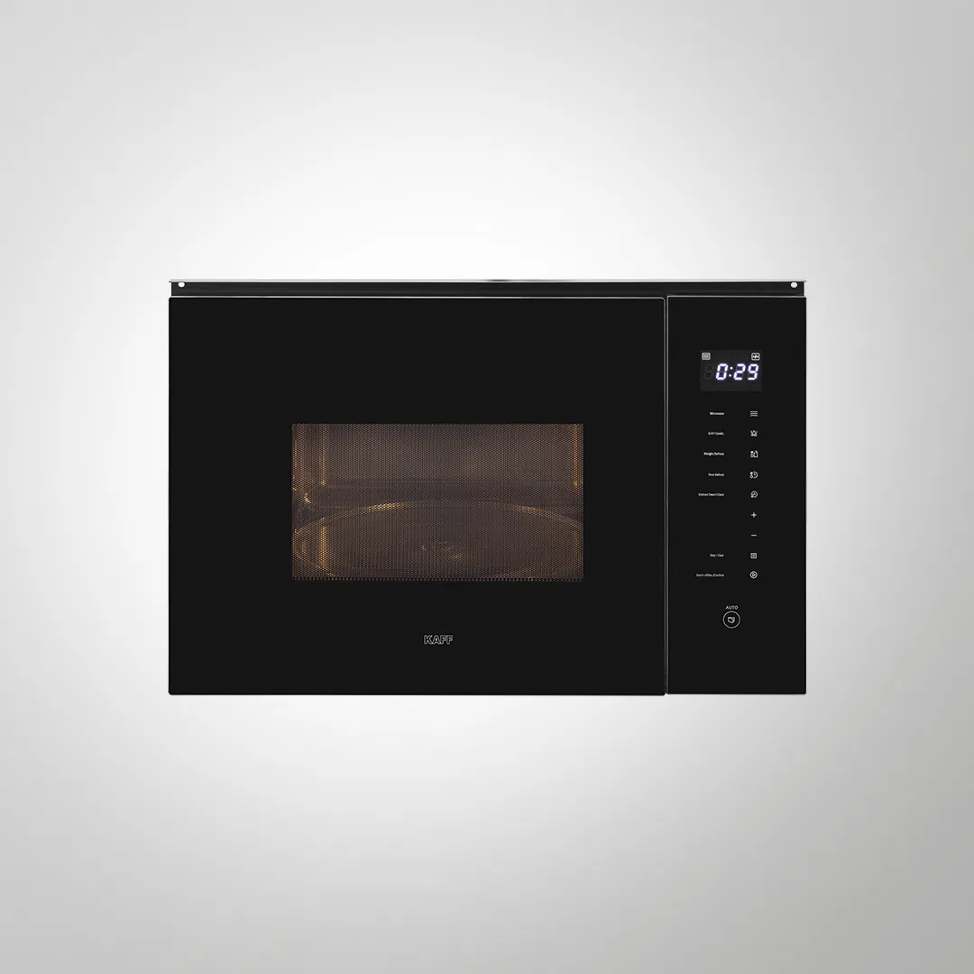 KMW HN6 BLK 28L Built-In Microwave Oven | Full Black Tempered Glass | Touch Control | Grill & Combination