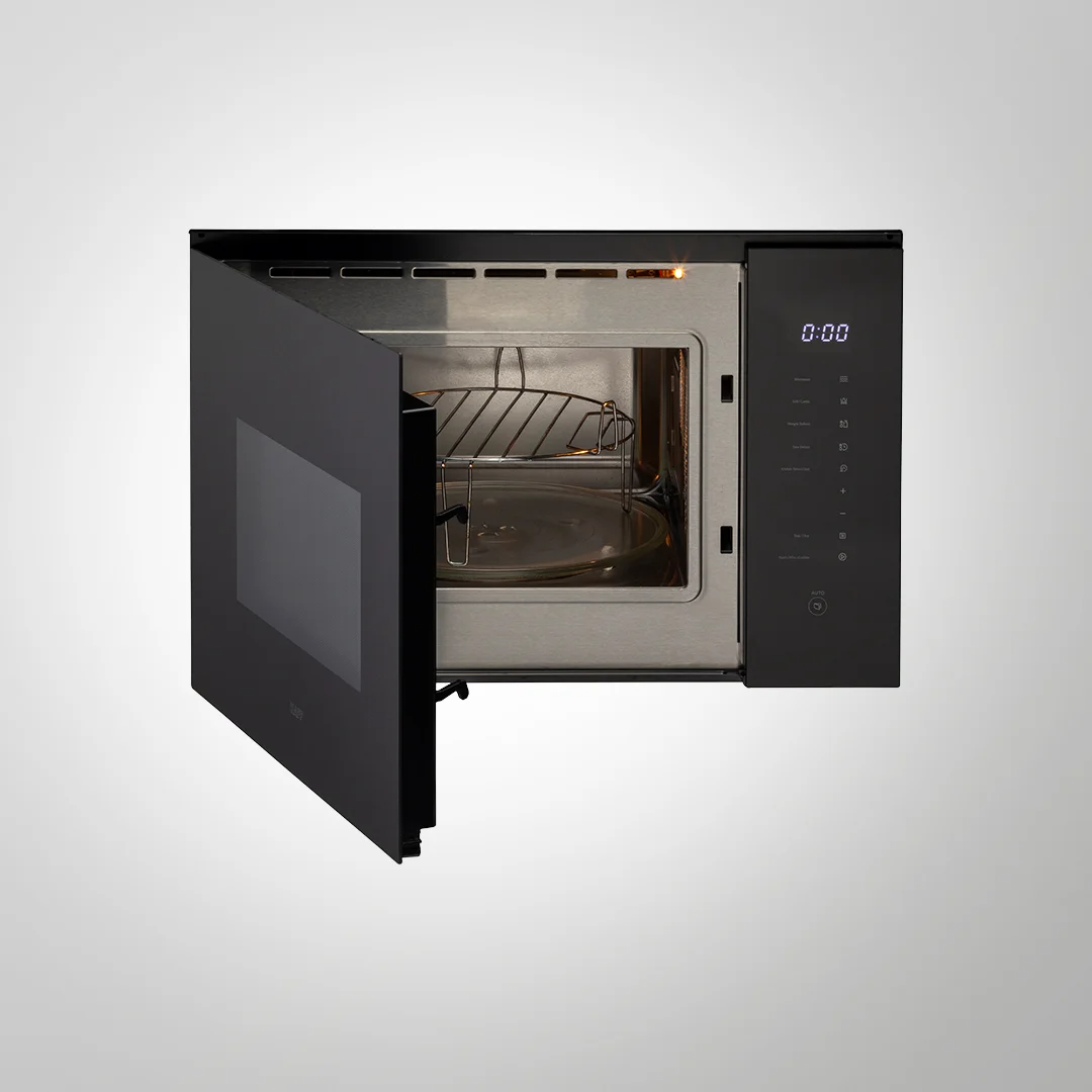 KMW HN6 BLK 28L Built-In Microwave Oven | Full Black Tempered Glass | Touch Control | Grill & Combination