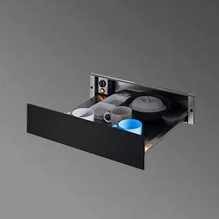 KWDA 14 60cm Black Glass Sensor Touch Control with Time Warming Drawer