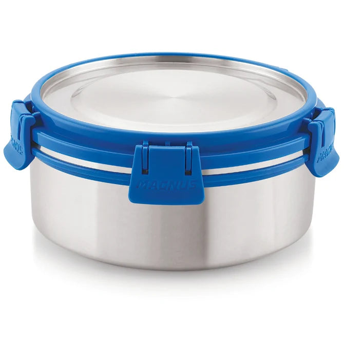 Stainless Steel Airtight Leakproof Storage Deluxe Chocolate Container 400ML with Klip Lock – Ideal Kitchen Accessories Items, Perfect Lunch Box, Lunch Boxes for Office Men