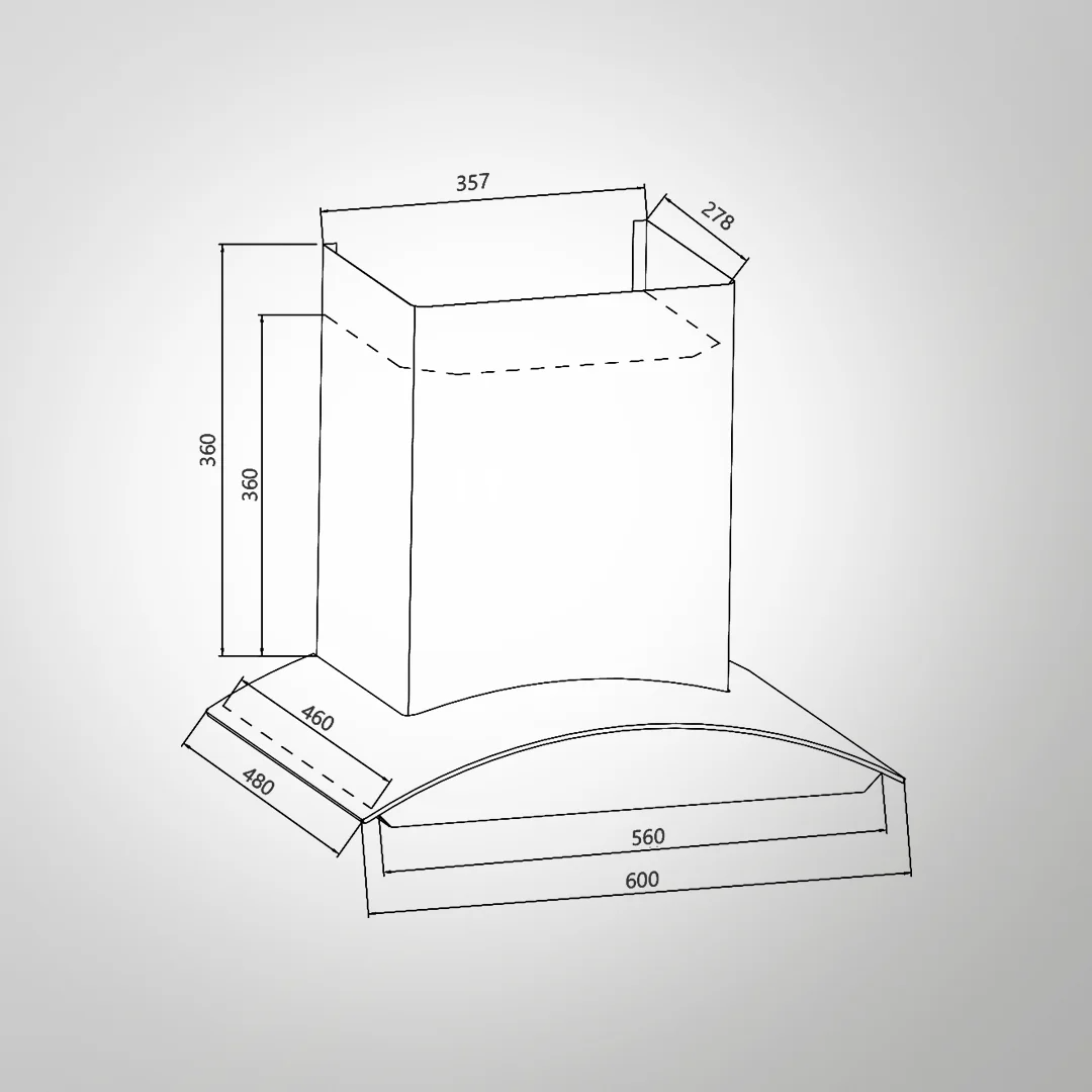 MARINA DHC 90 FILTER-LESS AUTO CLEAN TECHNOLOGY CHIMNEY