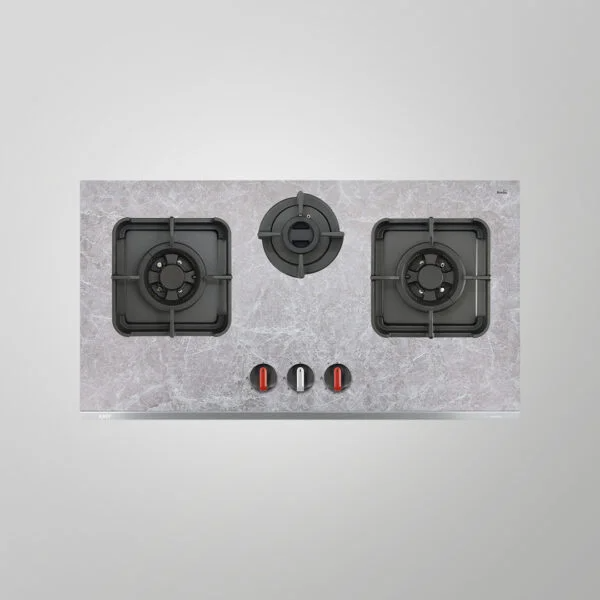 Silver Marmor 82 cm 3 Burners With Full FFD Built in Hob Cooktop