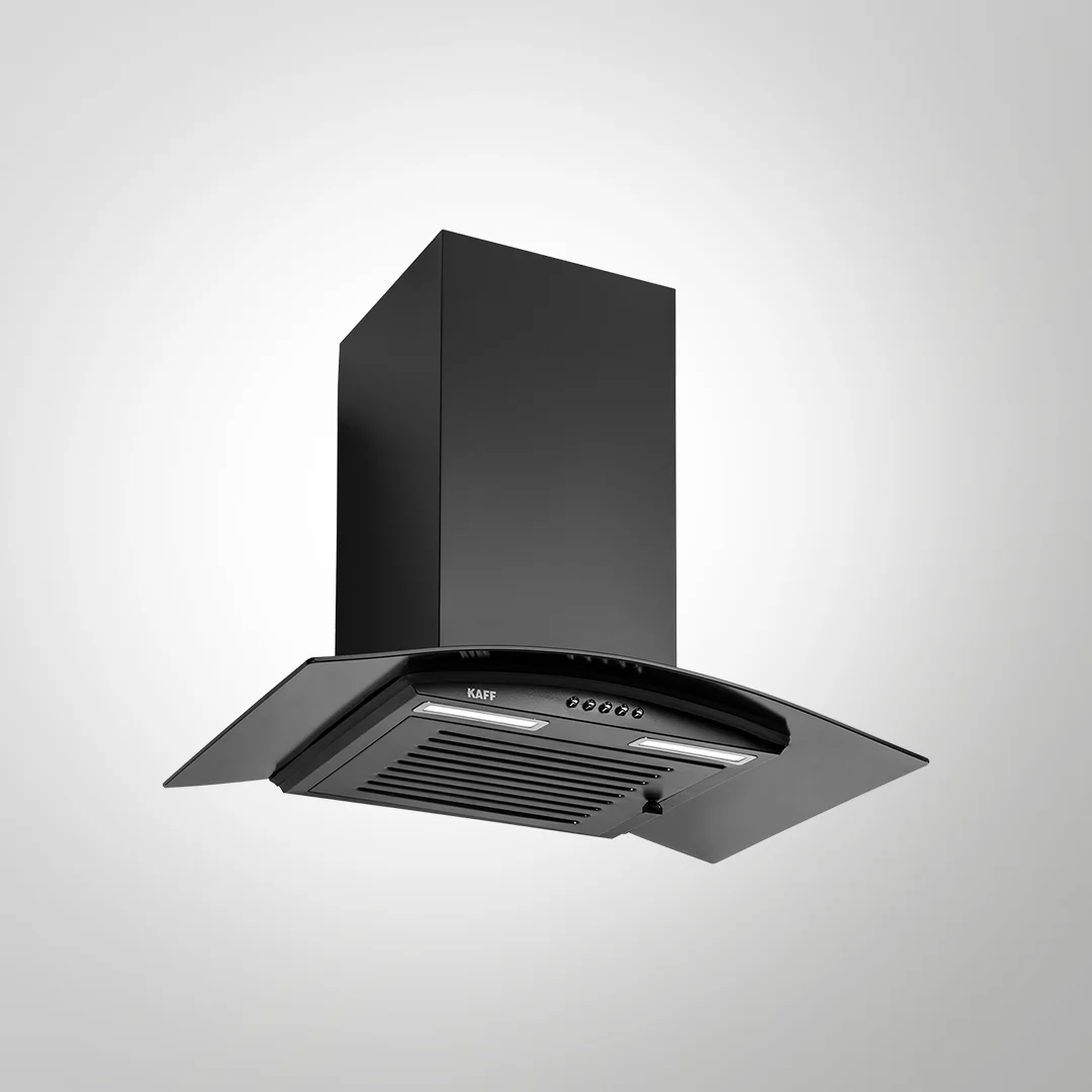 MAX BF 60 Wall-Mounted Chimney | Baffle Filter | Matt Black Rust-Free Coating