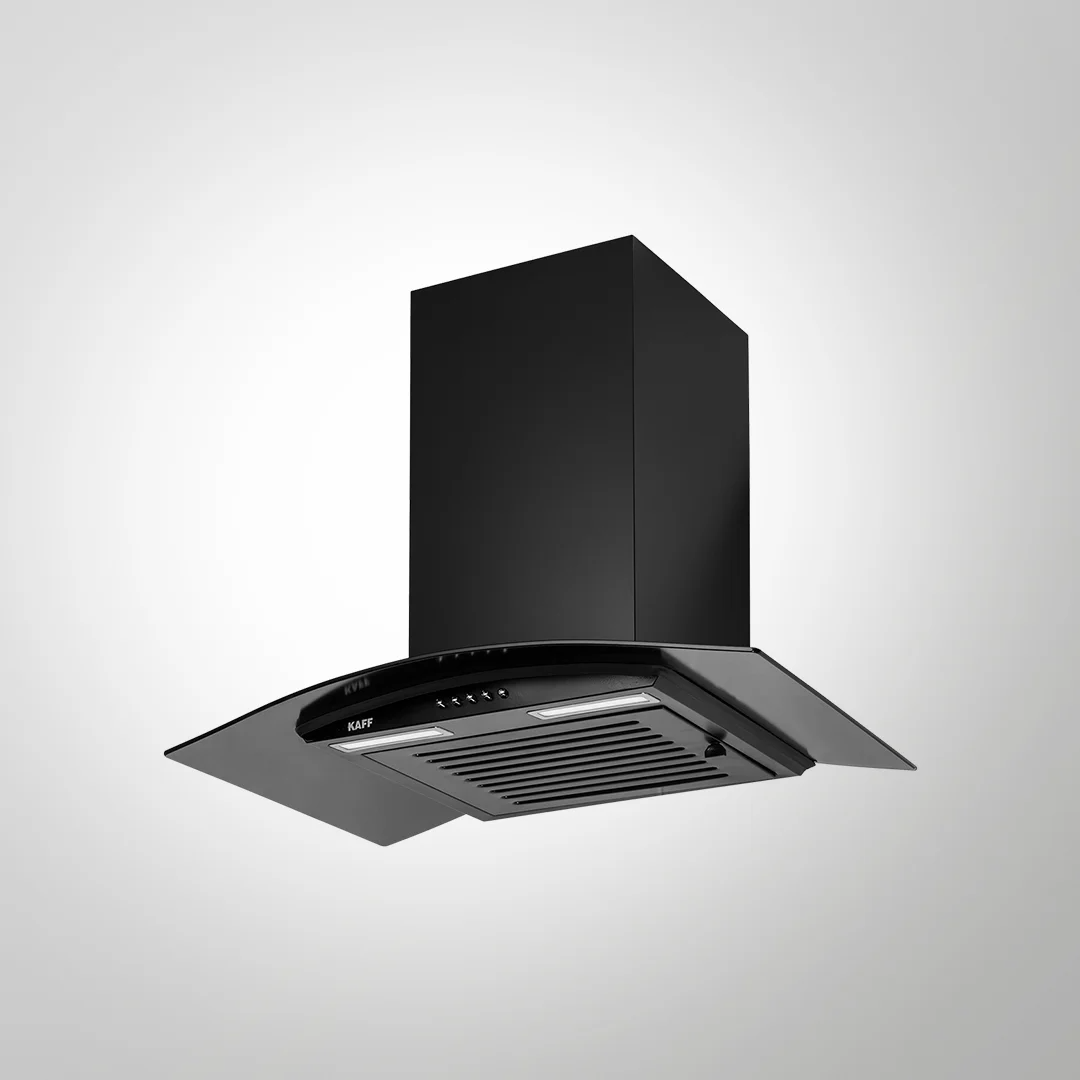 MAX BF 60 Wall-Mounted Chimney | Baffle Filter | Matt Black Rust-Free Coating