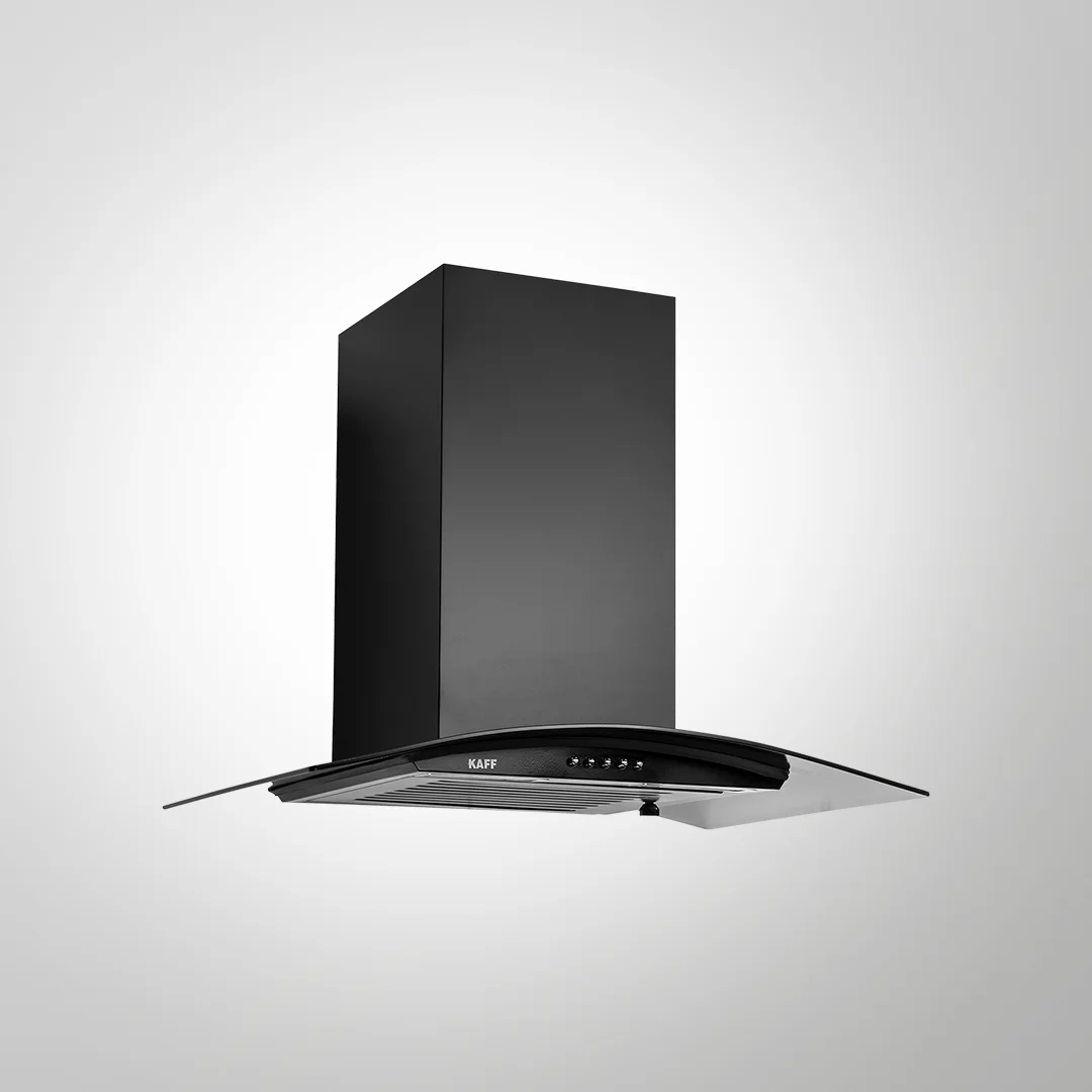 MAX BF 60 Wall-Mounted Chimney | Baffle Filter | Matt Black Rust-Free Coating