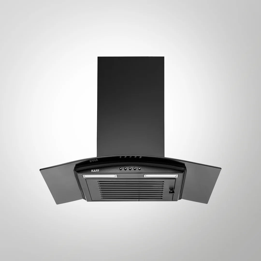 MAX BF 60 Wall-Mounted Chimney | Baffle Filter | Matt Black Rust-Free Coating