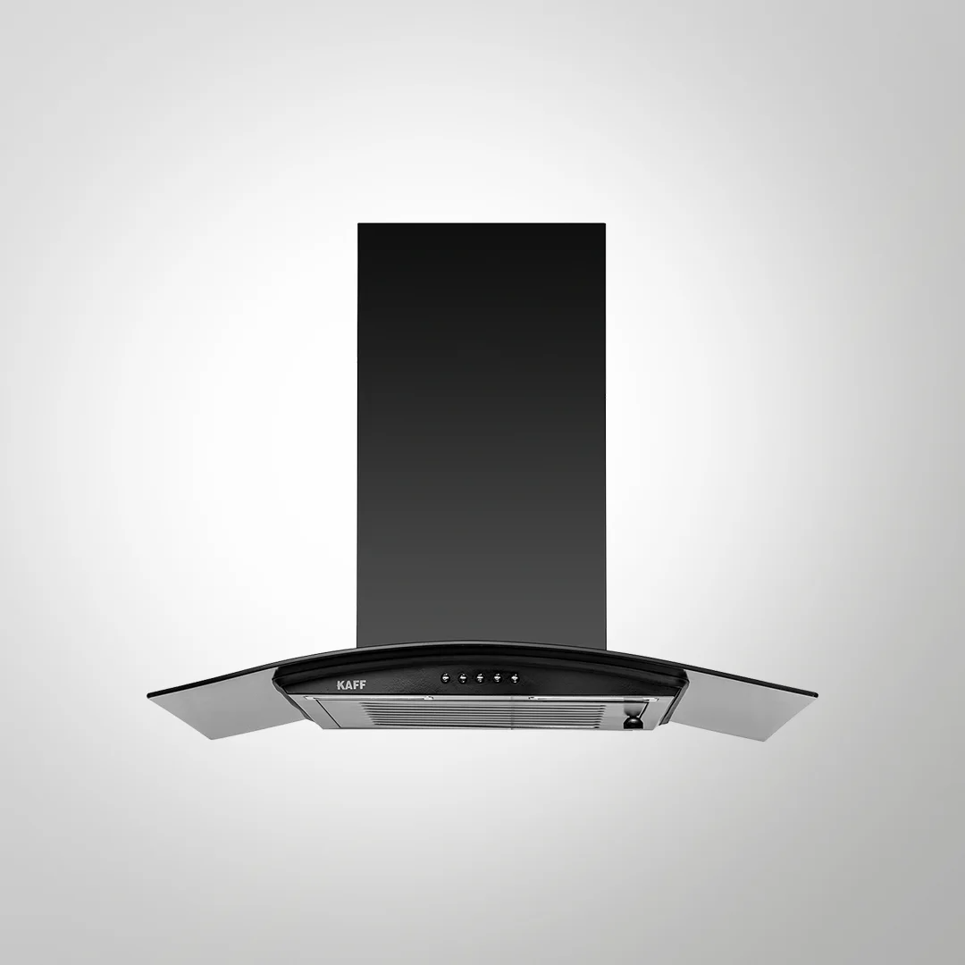 MAX BF 60 Wall-Mounted Chimney | Baffle Filter | Matt Black Rust-Free Coating