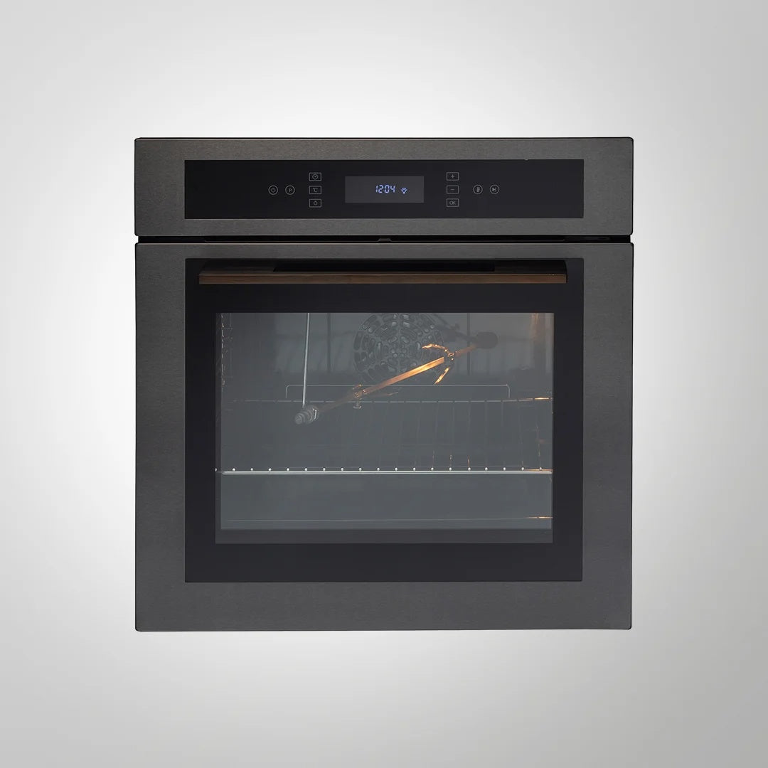 KAFF  60cm MZ OV6 TN Built-in Oven Black Glass with Titanium Finish Fascia  ELECTRIC OVEN