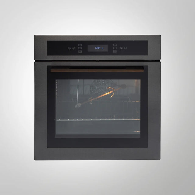 KAFF  60cm MZ OV6 TN Built-in Oven Black Glass with Titanium Finish Fascia  ELECTRIC OVEN