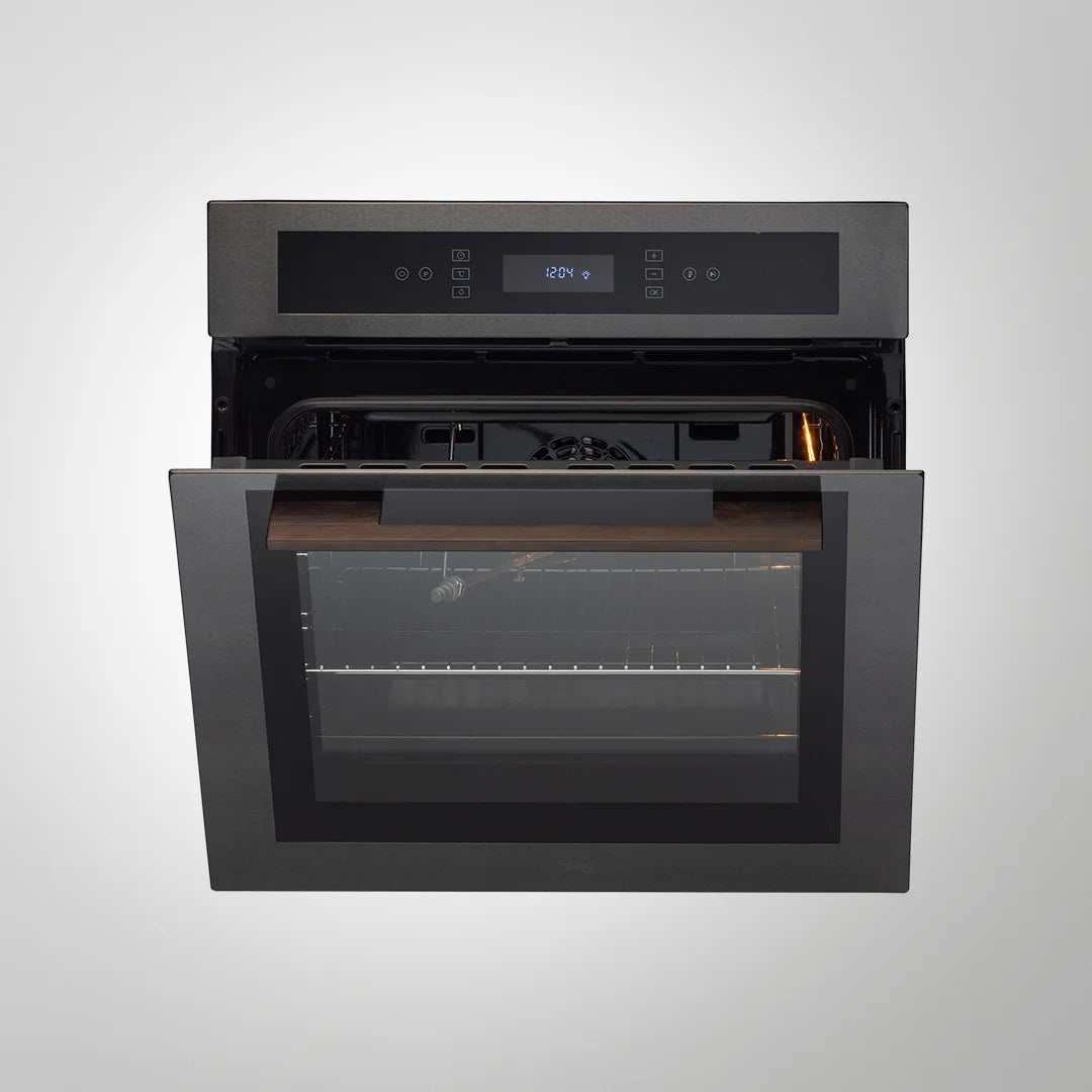 KAFF  60cm MZ OV6 TN Built-in Oven Black Glass with Titanium Finish Fascia  ELECTRIC OVEN
