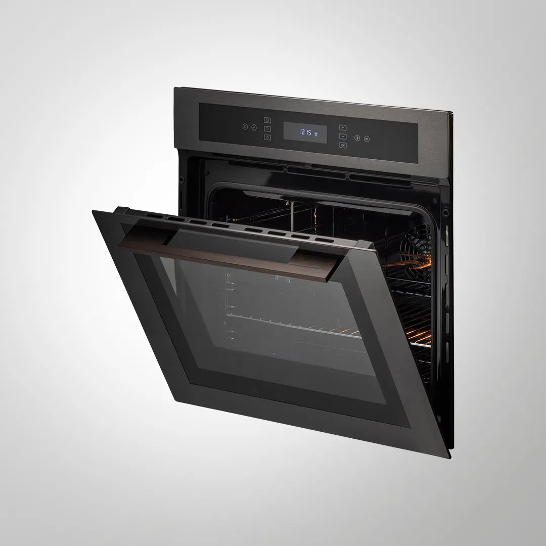 KAFF  60cm MZ OV6 TN Built-in Oven Black Glass with Titanium Finish Fascia  ELECTRIC OVEN