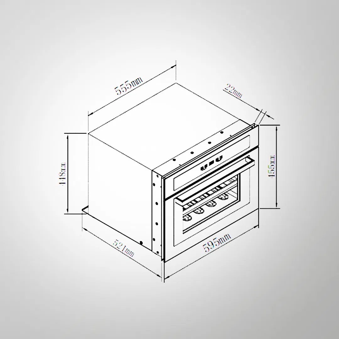 MZ WN6 TN – 60cm Built-In Wine Cooler with 24-Bottle Capacity & Titanium Finish