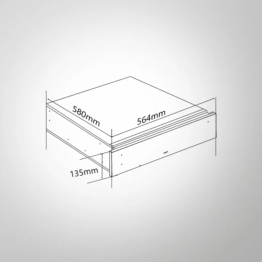 MZWD6 TN – 60cm Built-In Dish Warmer Drawer with Titanium Finish & Fan Heating