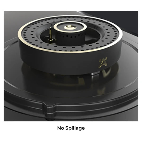 Altius Plus 378 78 cm 3 Burner Hob – Brass Burners, Insta Ignition, Golden Metal Knobs, 538.66.737