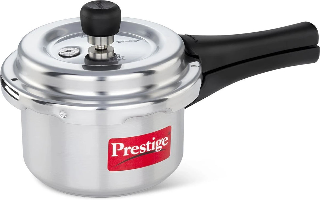 Popular Plus Svachh Virgin Aluminium Spillage Control Pressure Cooker 1.5 L Silver 10168