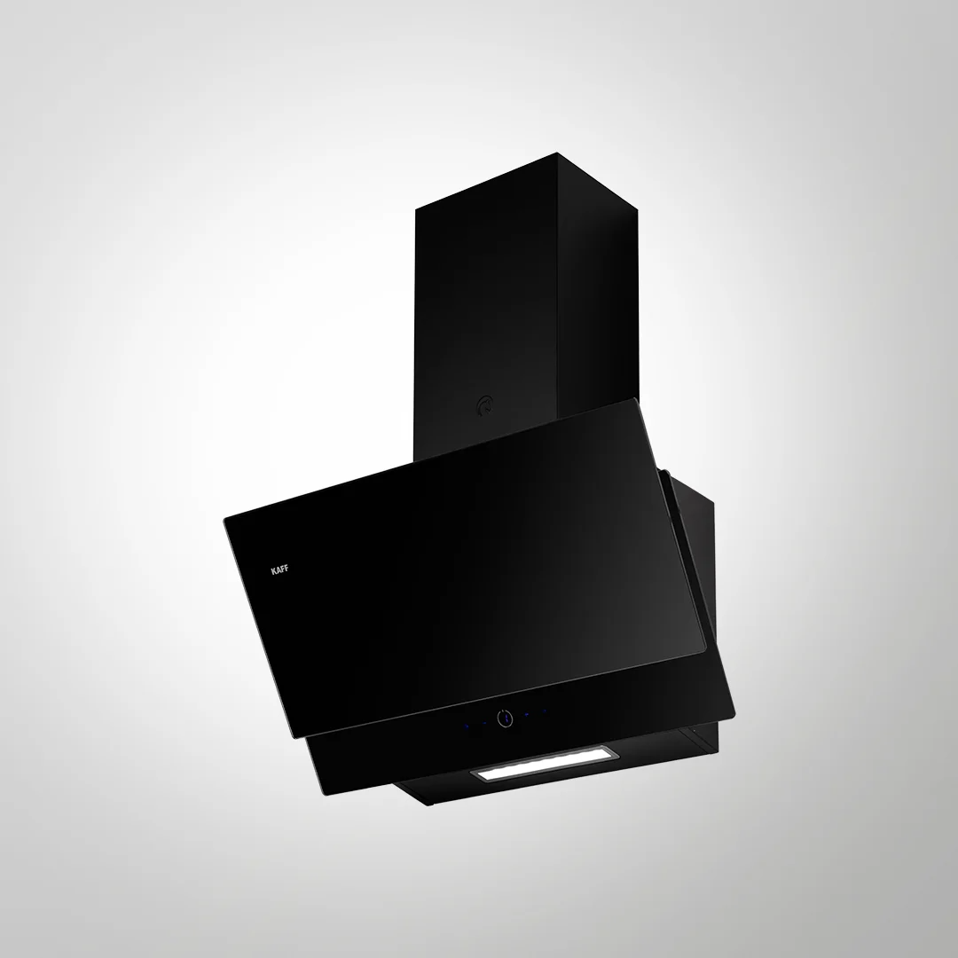 NOVA SV 60 FULL BLACK TEMPERED GLASS ALUMINIUM FILTER CHIMNEY