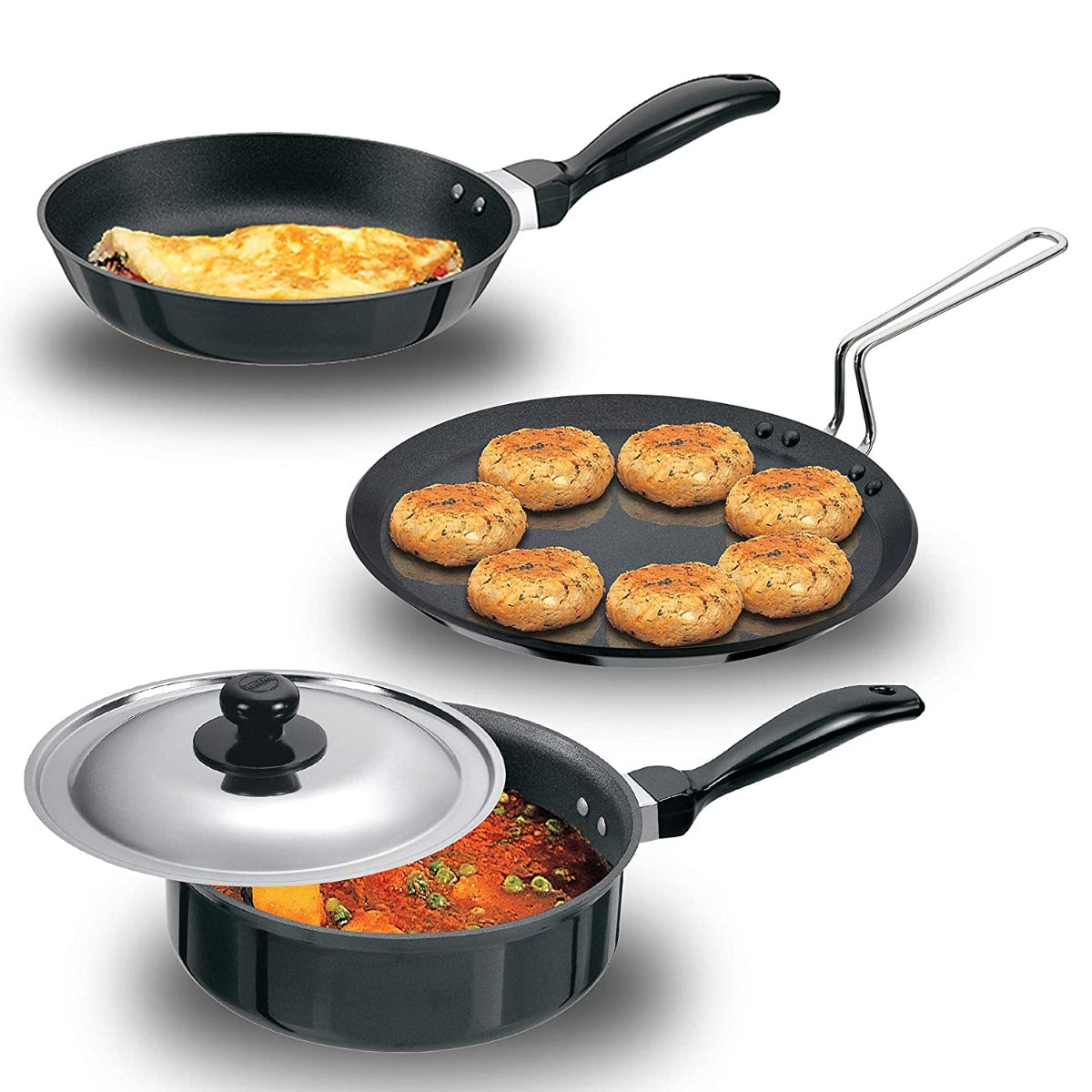 Hawkins Futura Non-Stick Cookware Set 1 , 4 Pieces NSET 1
