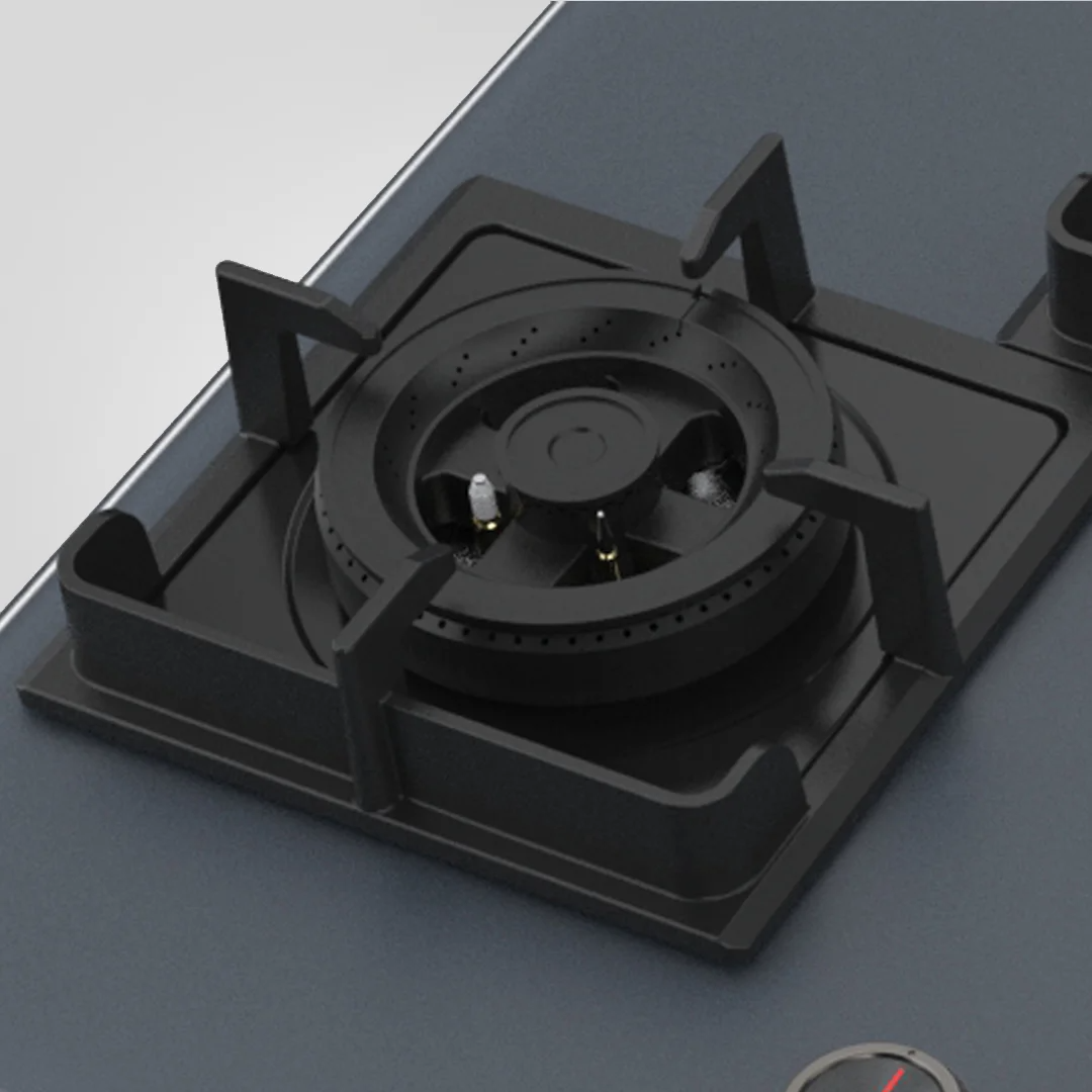 NYG 604B (Black) 60cm Auto Ignition 4 Full Brass High Efficiency Burners With Full FFD Built in Hob - Black