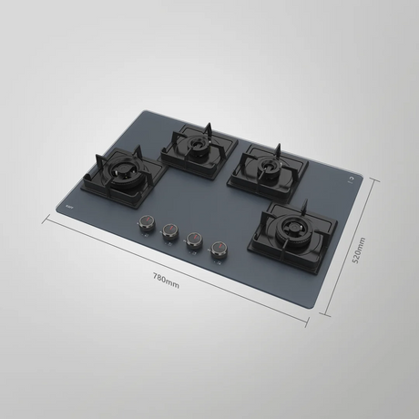 Kaff NYG 784G (Grey) 78 cm Built in Hob Auto Ignition 4 Full Brass High Efficiency Burners With Full FFD