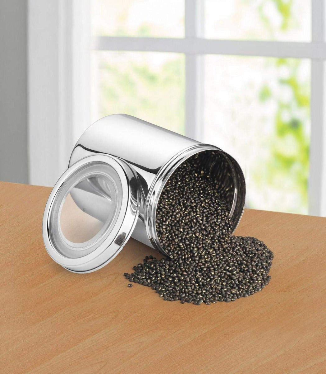 JVL Stainless Steel Classic Tin Storage (0.95 litres, 1.80 litres & 2.80 litres) CLT