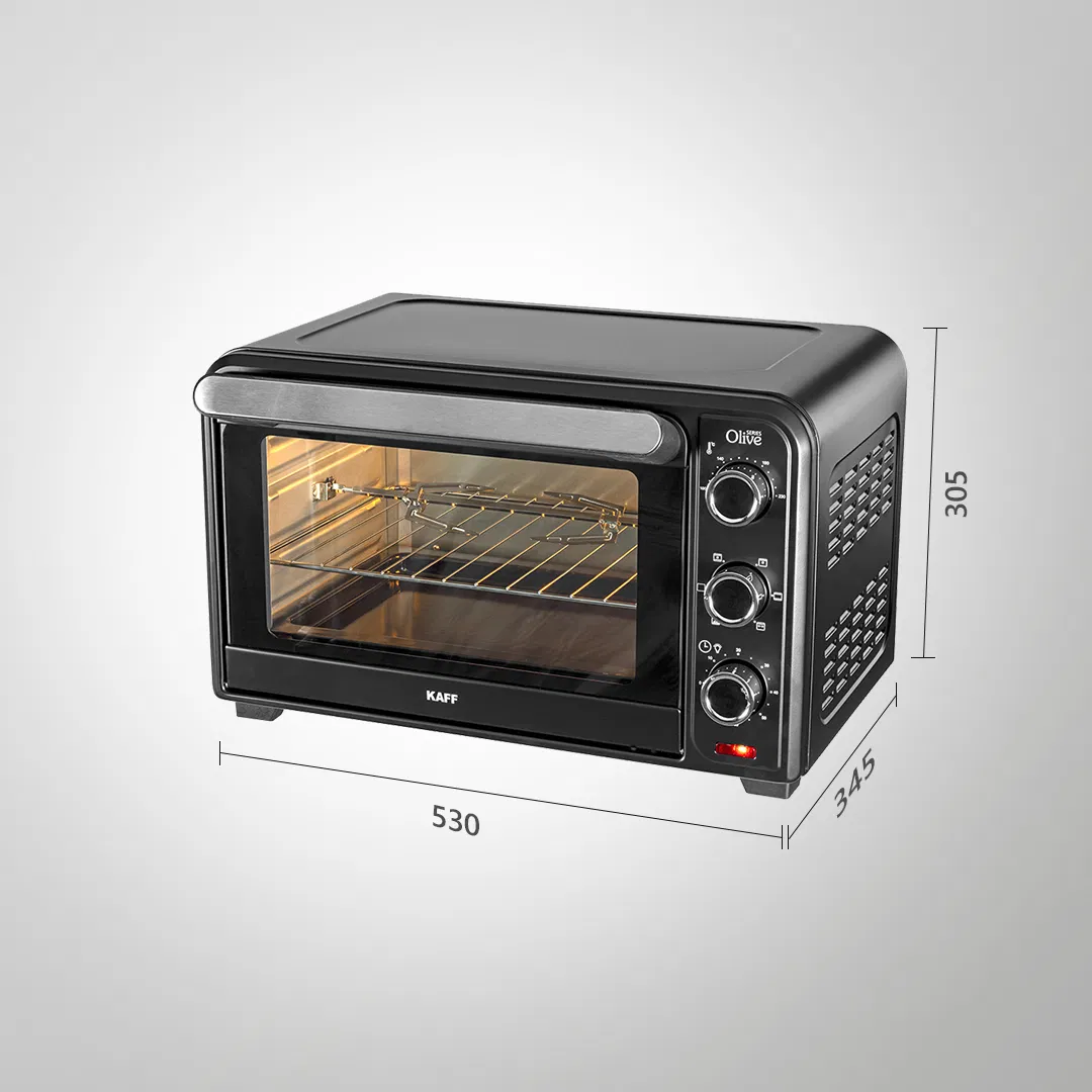 OLOT30 – 30L Electric Oven Toaster Griller (OTG) | 5 Cooking Functions | Matte Black Finish