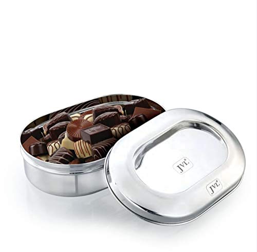 JVL Stainless Steel Kitchen'Container Box with Steel Lid - Small - 1 Pc - 1350 ml CCS-1