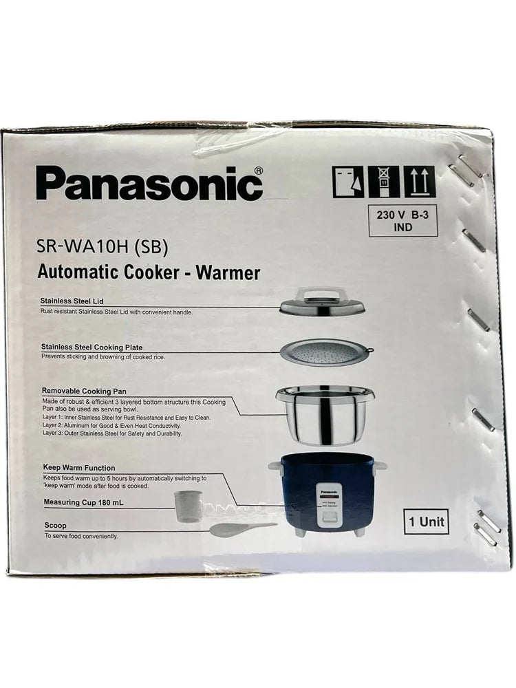 SR-WA10H(SB) 1.0L Automatic Rice Cooker – Sandwich Bottom Stainless Steel Pan, Keep Warm Function, Multi-Cooker