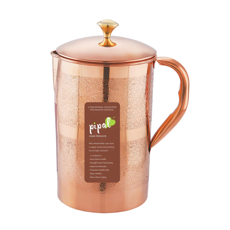 Classical Curved Copper Jug - 1500ml