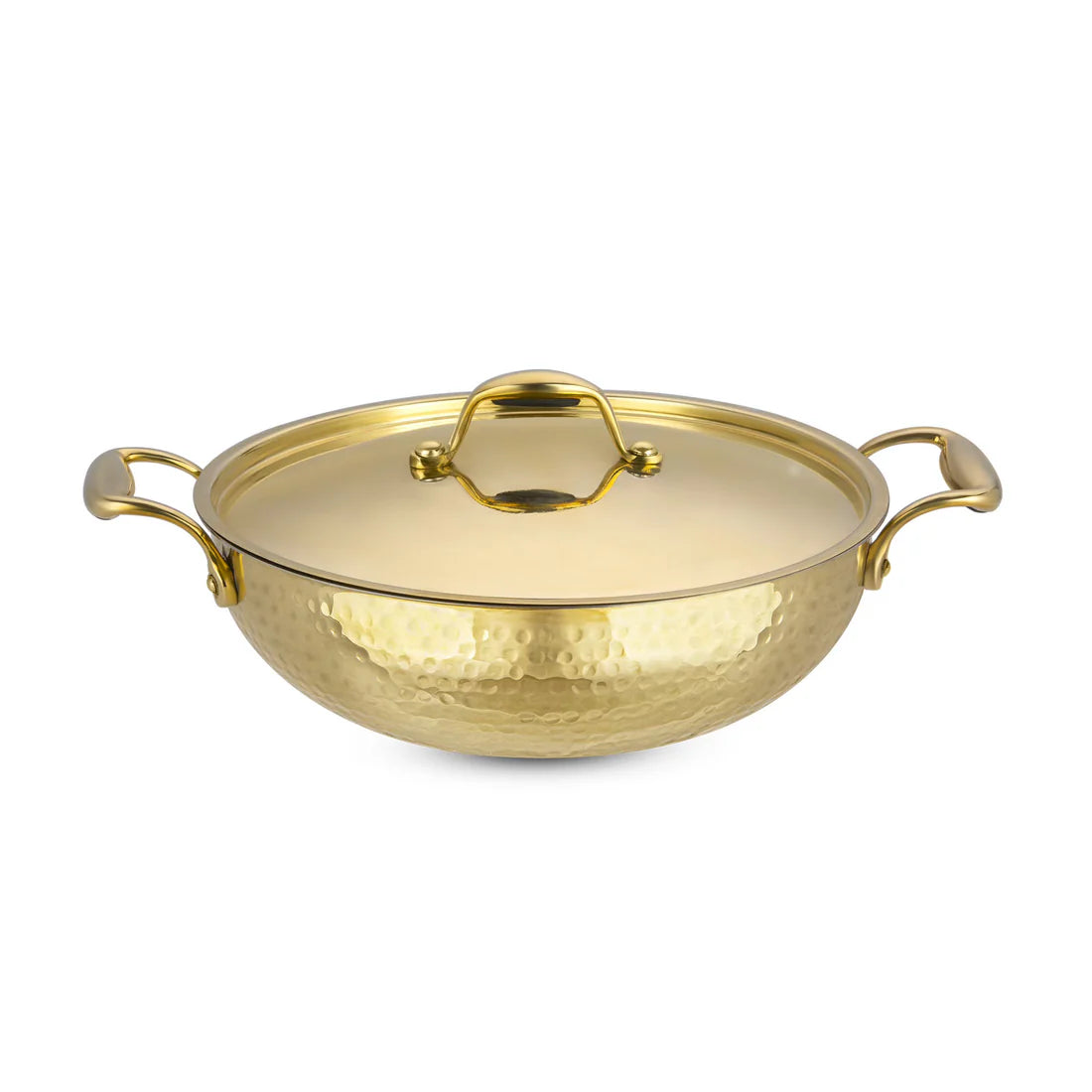 Glitter Brass Cooking Kadhai - 1500ml