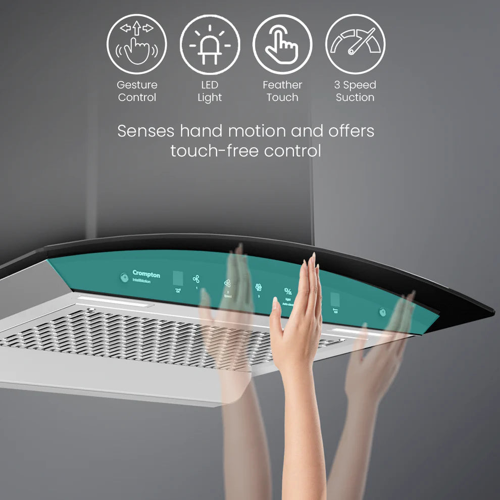 CHD-IMC60FLE-IND IntelliMotion Curved 60cm Filterless Chimney