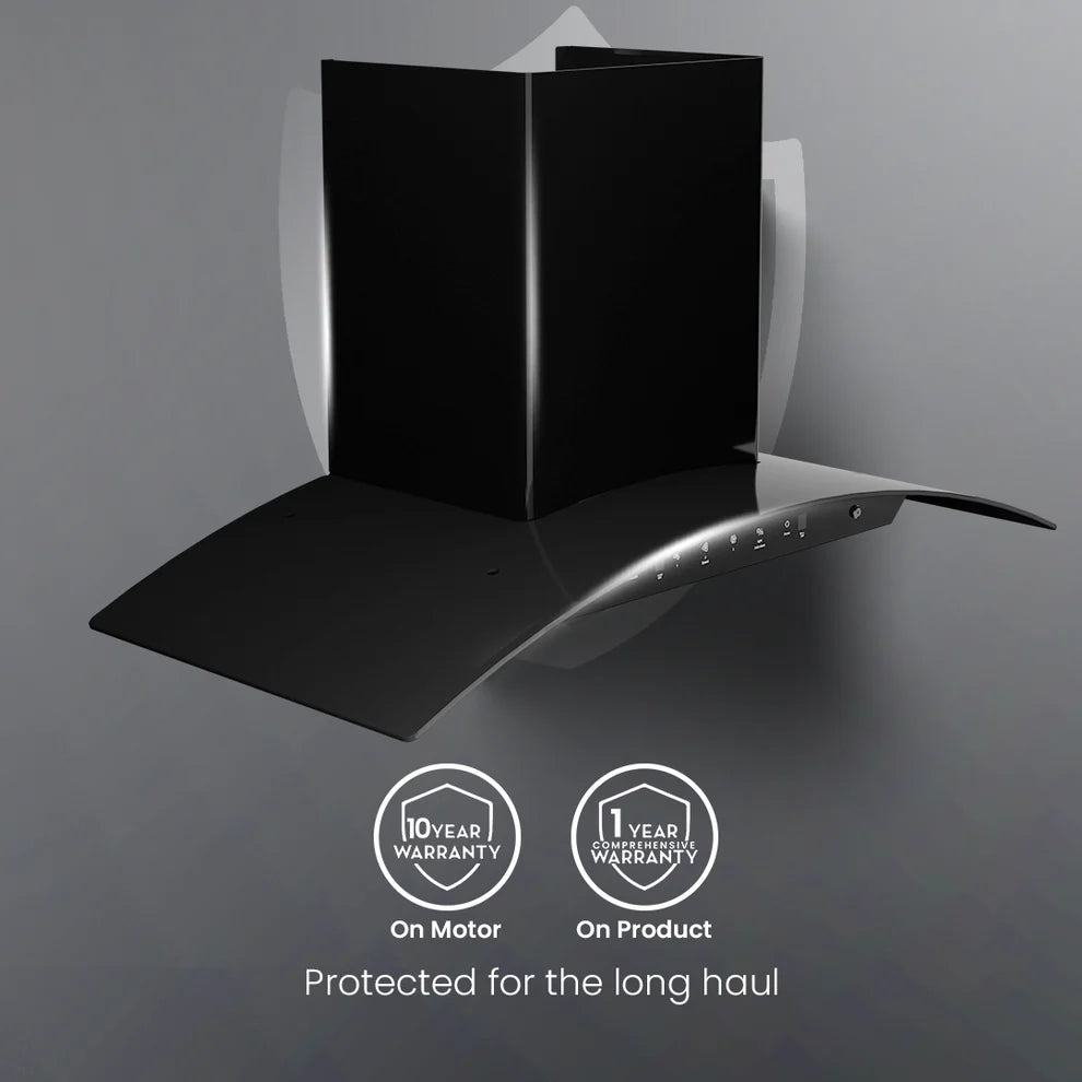 CHD-IMC90FLE-IND IntelliMotion Curved 90cm Filterless Chimney