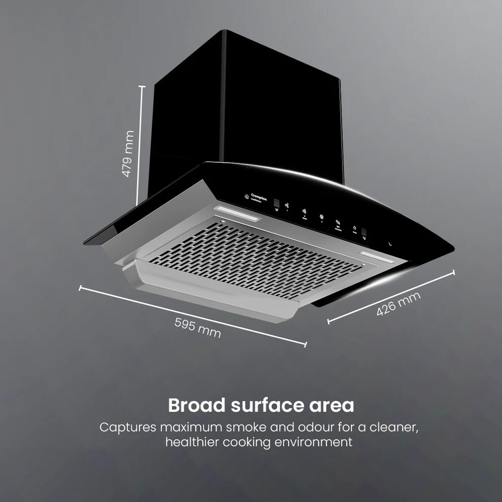 CHD-IMC60FLE-IND IntelliMotion Curved 60cm Filterless Chimney