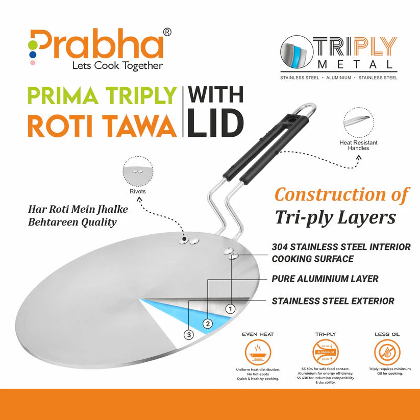 Prima Triply Roti Tawa – 28cm