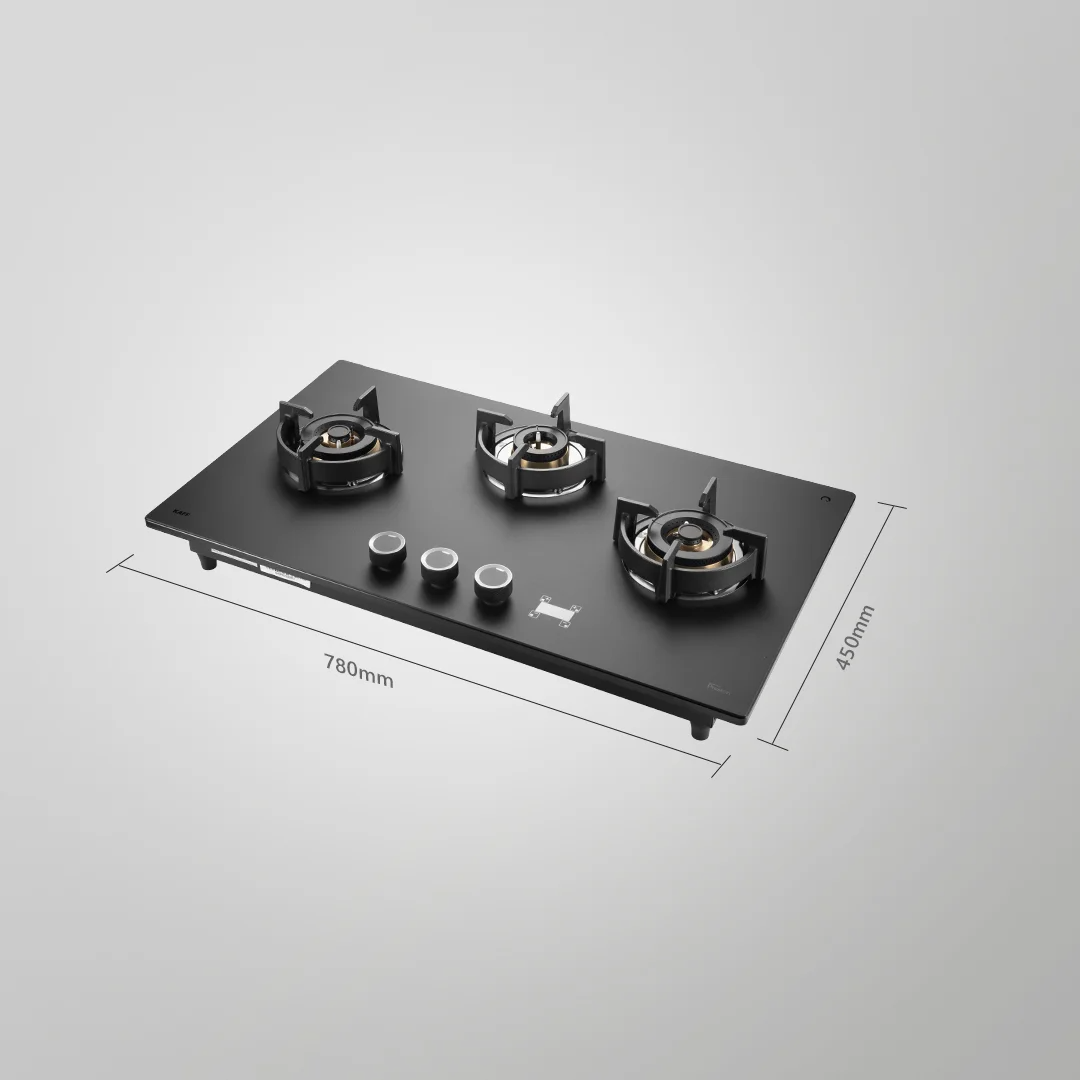 Kaff  PRS 783 78 cm Built in Hob Auto Ignition with 3 Full Brass High Efficiency Burners FFD