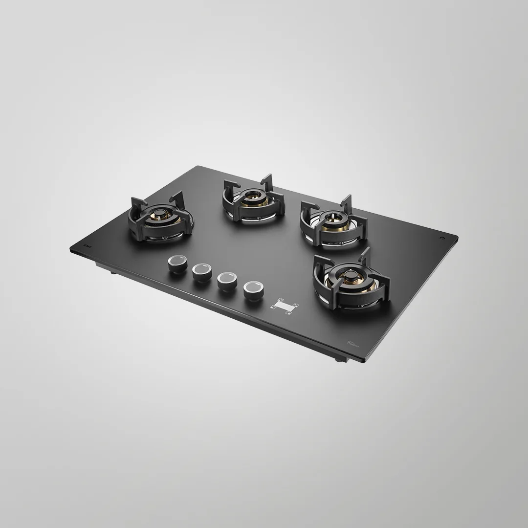 Kaff  PRS 804 80 cm Auto Ignition 4 Full Brass High Efficiency Burners with FFD Built in Hob