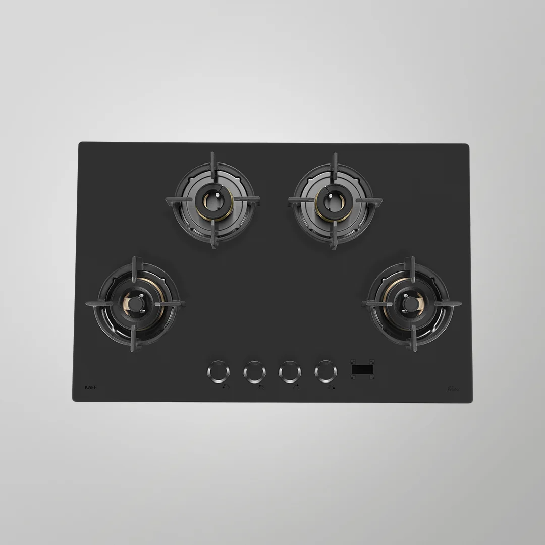 Kaff  PRS 804 80 cm Auto Ignition 4 Full Brass High Efficiency Burners with FFD Built in Hob