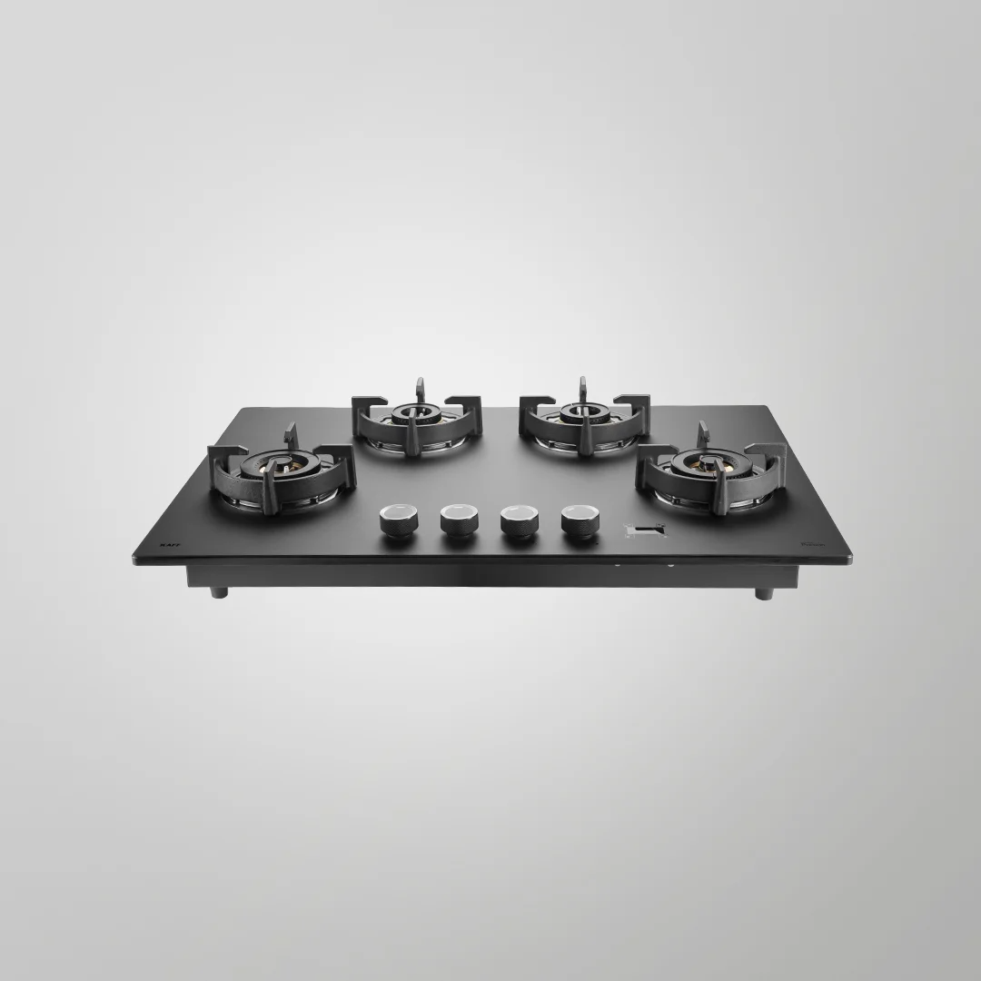Kaff  PRS 804 80 cm Auto Ignition 4 Full Brass High Efficiency Burners with FFD Built in Hob