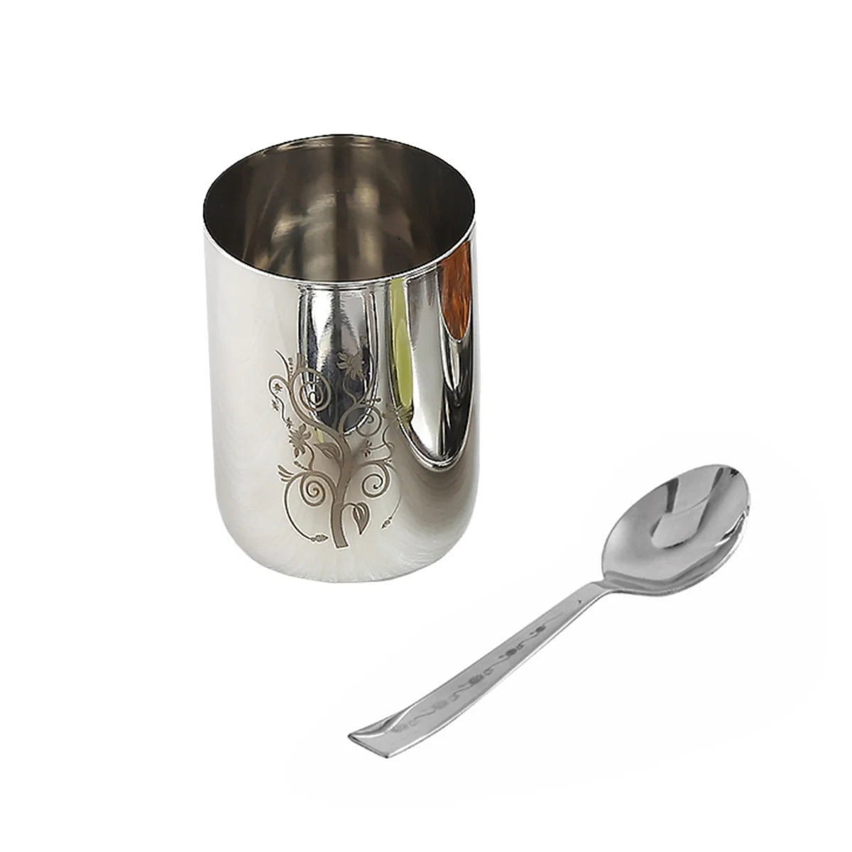 Kraft Radiant Traditional Stainless Steel Dinner Set of 1 Thali - 6 Pcs