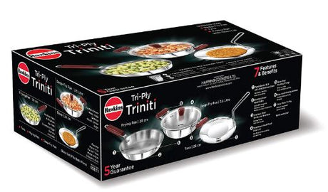 Hawkins 3 pc Triniti Tri-Ply Stainless Steel Cookware Set (SSET1)