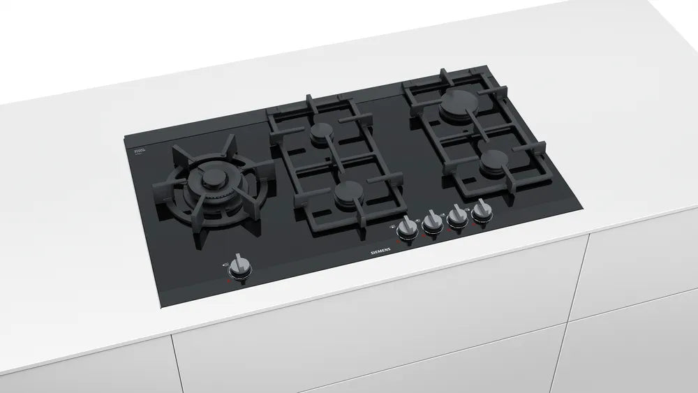 iQ700 90 cm Gas Hob with StepFlame Technology & Wok Burner – ER9A6SD70I (Black Ceramic Glass)