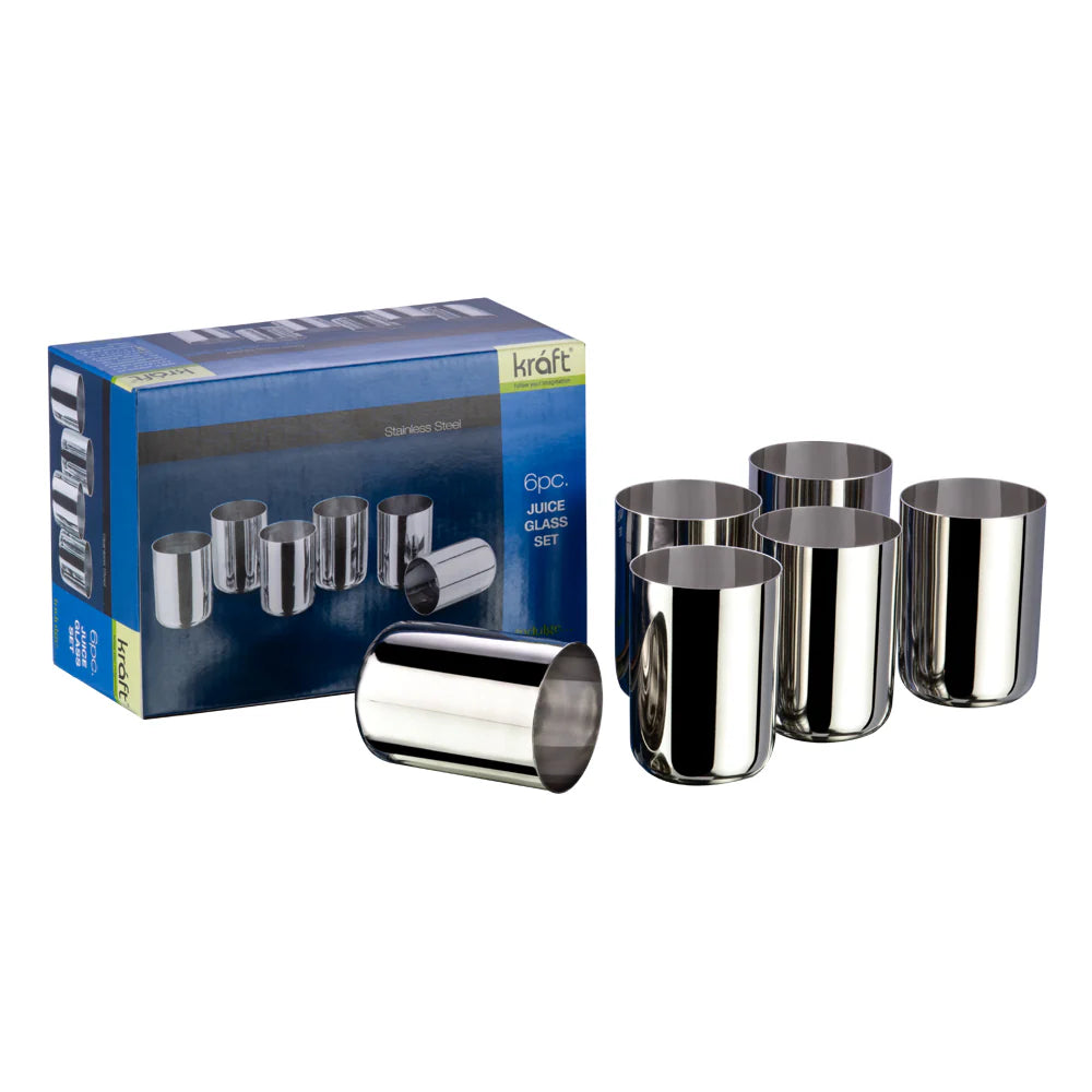 Juice Stainless Steel Glass Set of 6