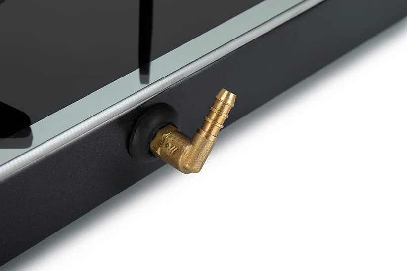 Olympic Silver 4 Burner Glass Top Gas Stoves Manual Ignition