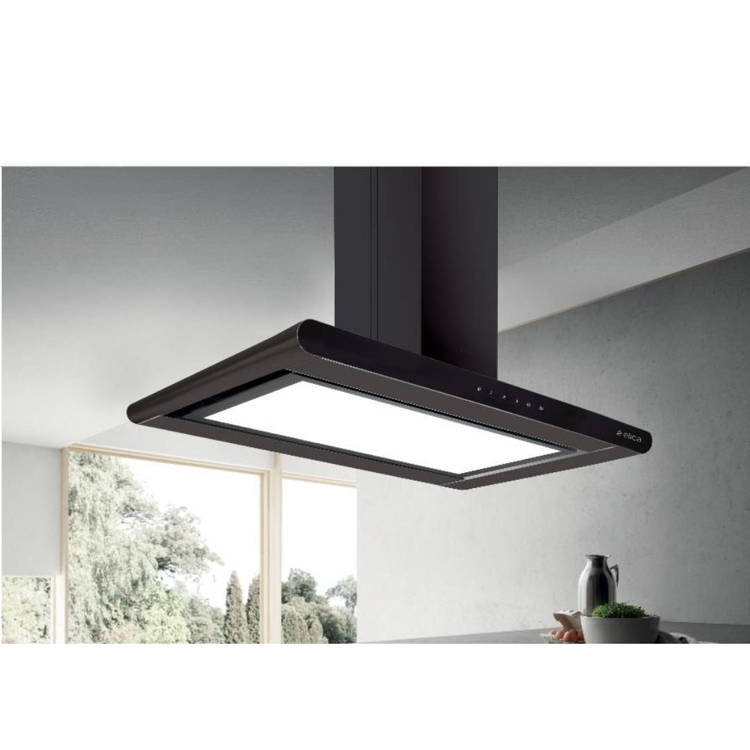 Elica Deep Silent Chimney GALAXY EDS PLUS ISLAND HE LTW 90 NERO T4V LED P