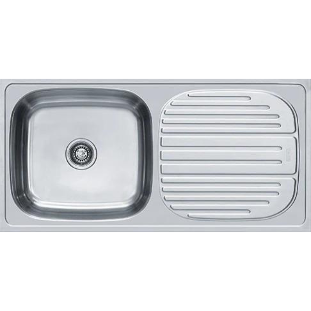 Franke 611 X TRENDY (804x504/32x20)  Stainless Steel 1mm European Satin Finish Single Bowl with Drain Board Sink 101.0153.107